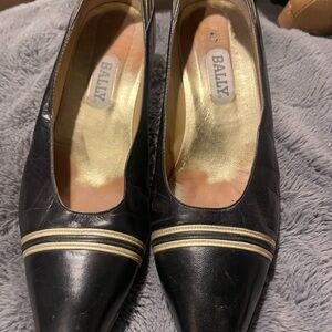 Bally Black and Cream Women's Flats